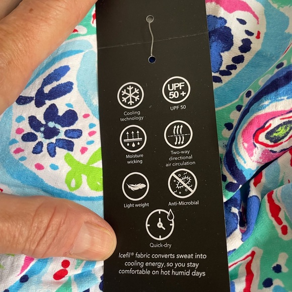 NWT IBKUL Blue & Multi-color Golf Dress - Picture 10 of 10